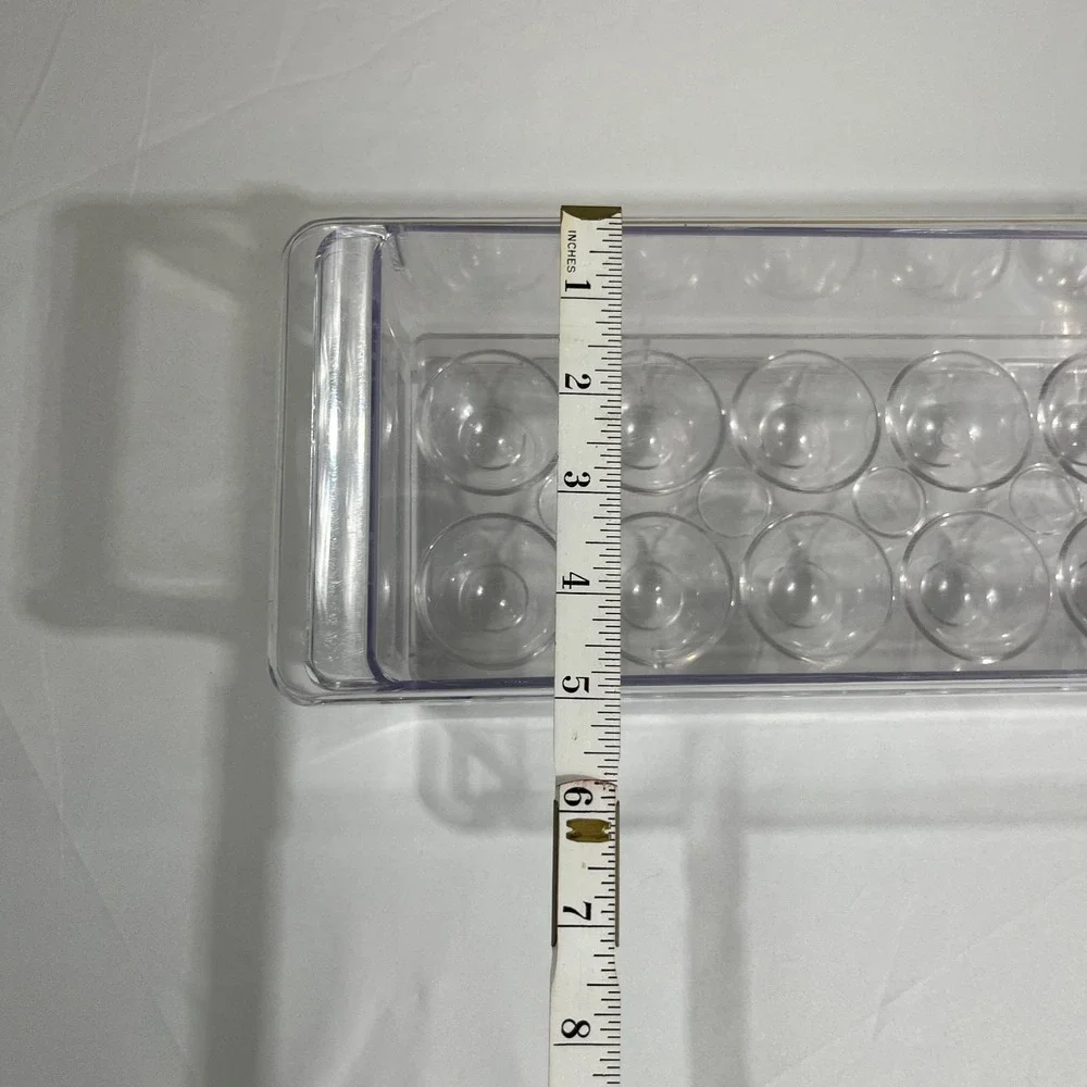 Vintage Refrigerator Egg Storage Holder Container Tray Clear Plastic